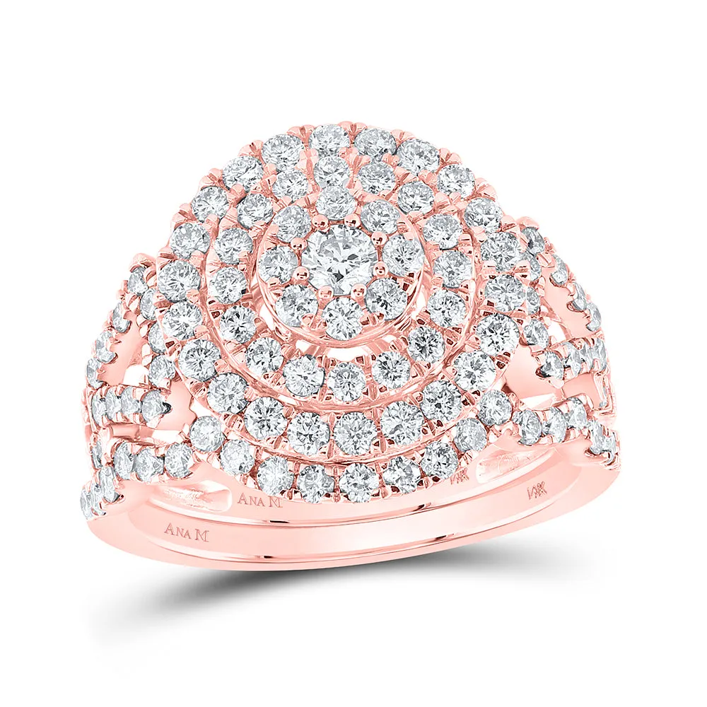 1 1/3CT-DIA ANA M BRIDAL SET