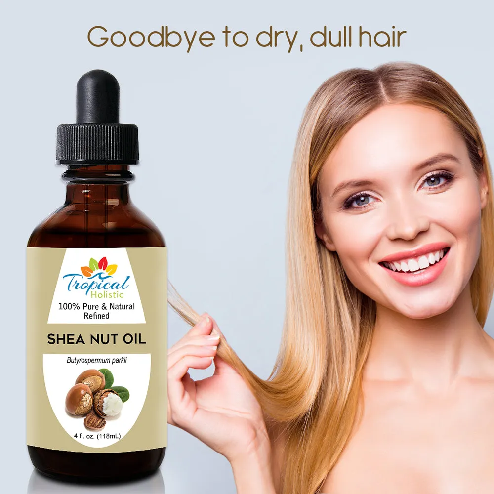 100% Pure Refined Organic Shea Nut Oil 4Oz