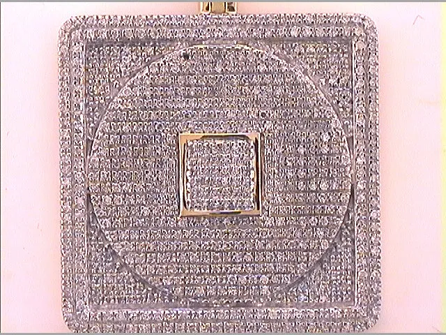 10kt Yellow Gold Mens Round Diamond Record Charm Pendant 2.00 Cttw