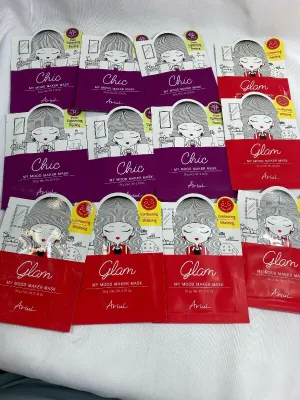 (12) Ariul My Mood Maker Chic Glam Face Mask Contour Pore Tightening Gift Set