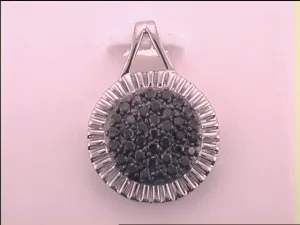 1/2CT-DIA BLACK DIAMOND CIRCLE PENDANT
