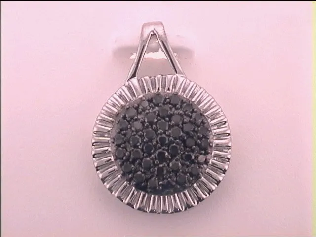 1/2CT-DIA BLACK DIAMOND CIRCLE PENDANT