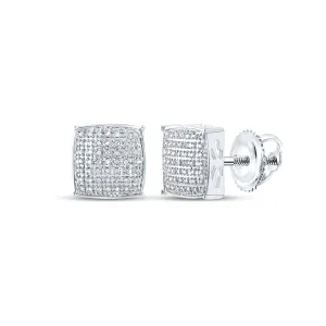 1/3CTW-DIA P3 MENS CUSHION EARRING