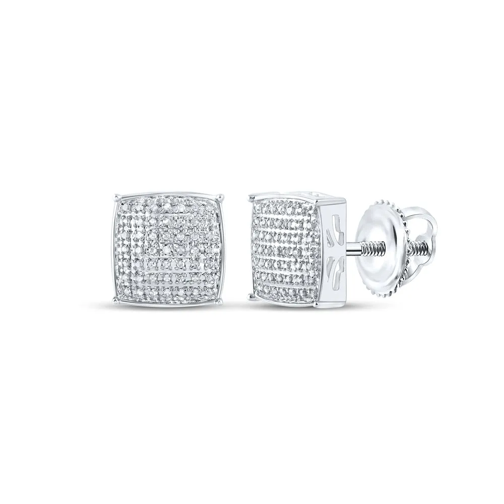 1/3CTW-DIA P3 MENS CUSHION EARRING