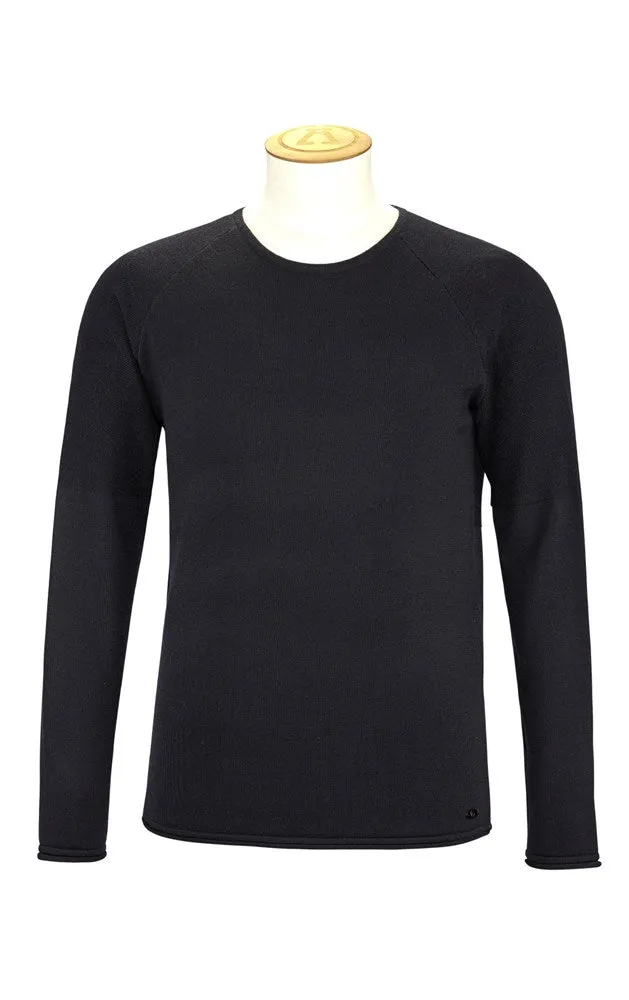 14 GAUGE MERINO LONG SLEEVE CREW - CLEARANCE