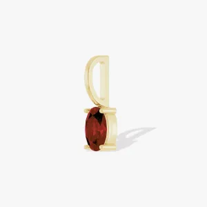 14K Garnet Birthstone Charm