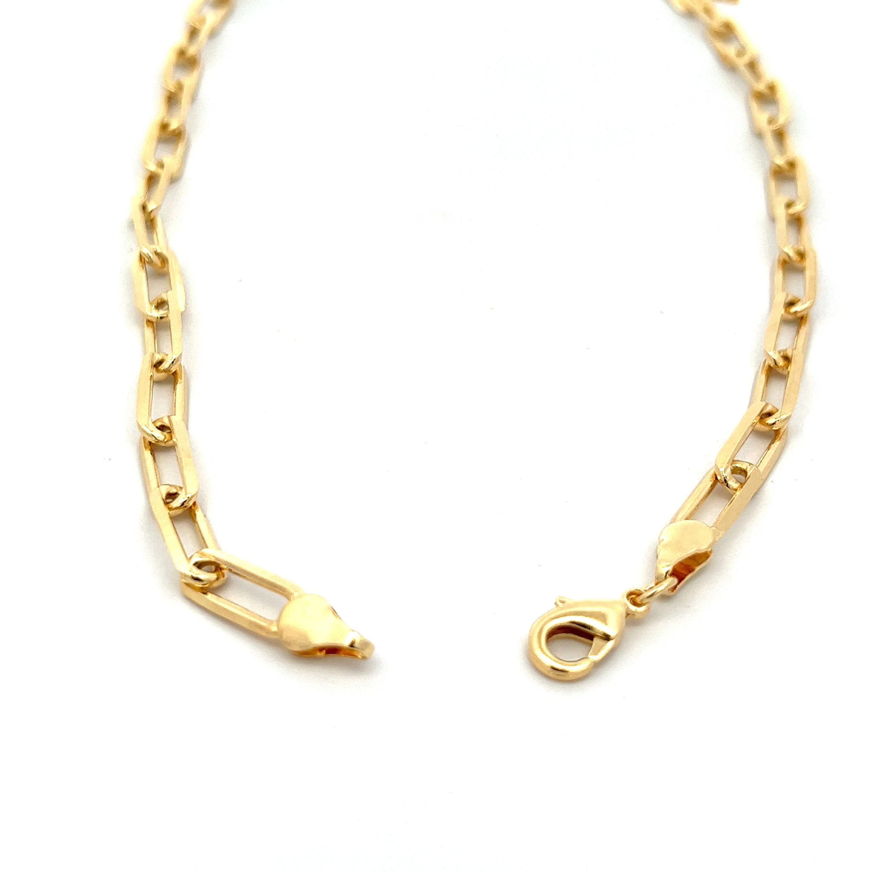 14K-gold-filled bold paperclip necklace - 18"