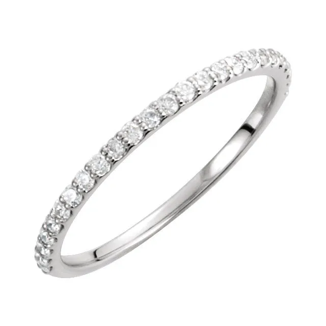 14K White Gold 1/4 CTW Diamond Anniversary Wedding Band
