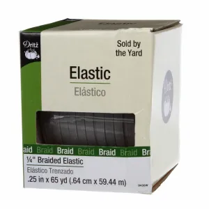 1/4" Braided Elastic White