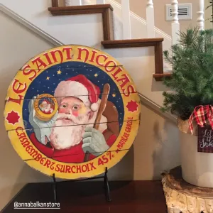 15” Saint Nicolas Lazy Susan & Wall Art