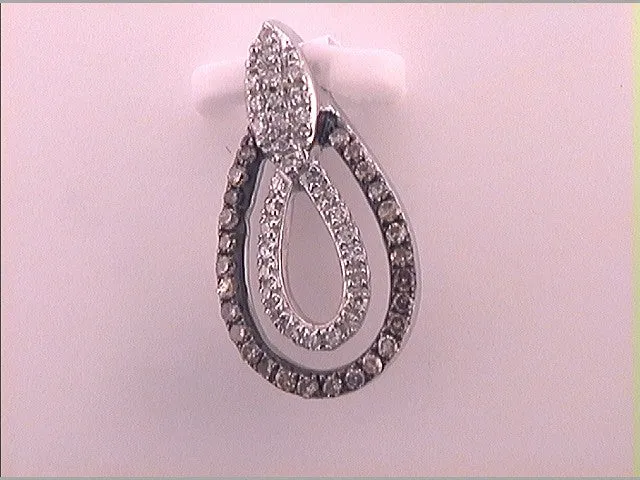 1/5CTW-DIA CN FASHION BROWN PEAR PENDANT