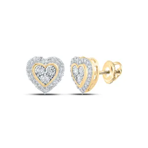 1/5CTW-DIA NK HEART EARRING
