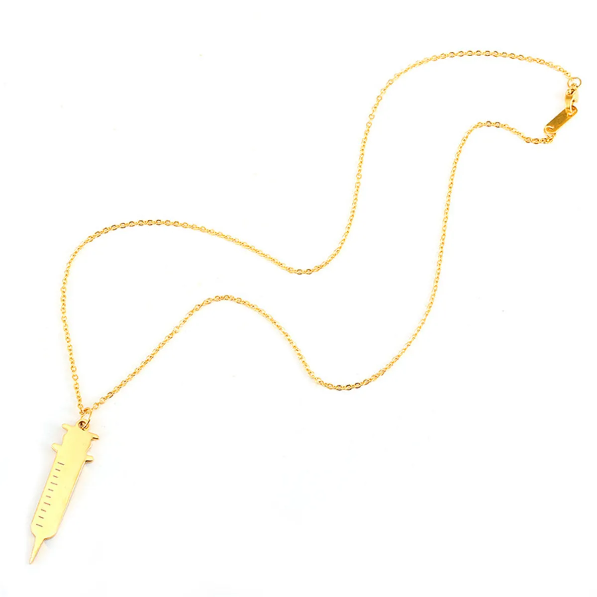 18K Gold-Plated Injector Pendant Necklace
