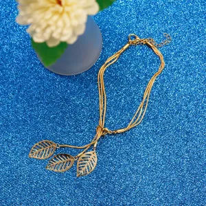 18K Gold-Plated Leaves Adjustable Bracelet
