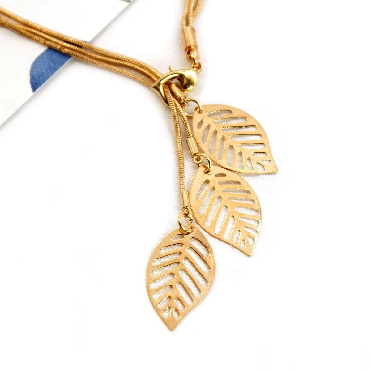 18K Gold-Plated Leaves Adjustable Bracelet