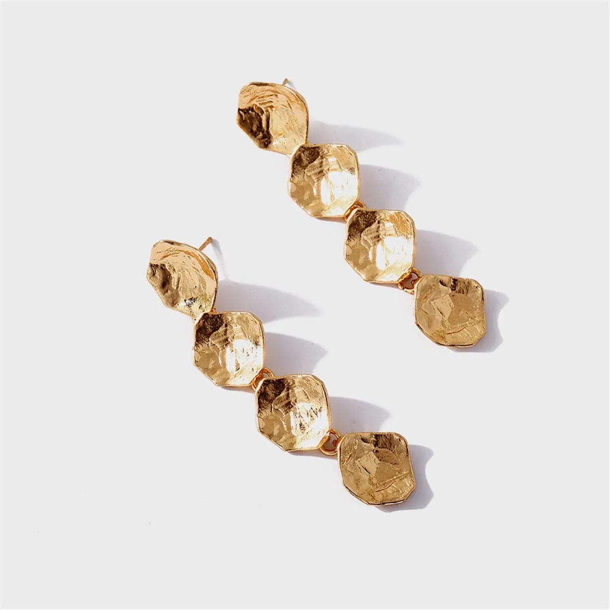 18K Gold-Plated Linking Sequin Drop Earring