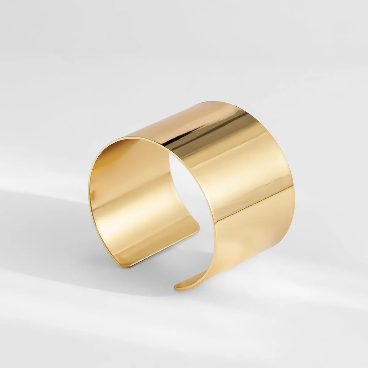 18K Gold-Plated Wide Wrap Cuff