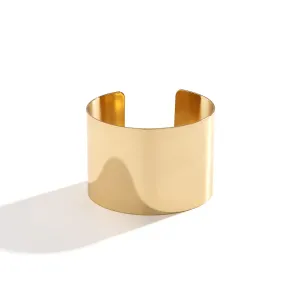18K Gold-Plated Wide Wrap Cuff
