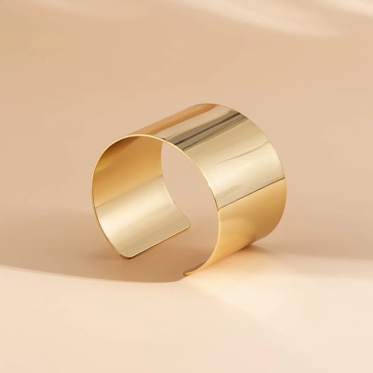 18K Gold-Plated Wide Wrap Cuff