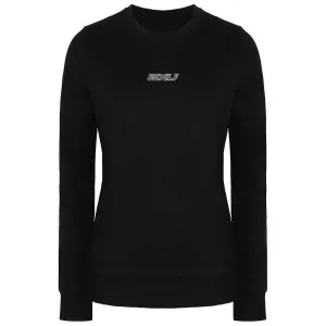 2XU Commute Crew Sweatshirt, Damen, Black/Turbulence