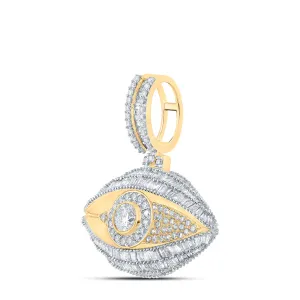 3 3/8CTW-DIA NK �EVIL EYE� MENS CHARM