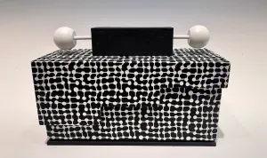 3 STEP BLACK AND WHITE HANDMADE BOX JS121