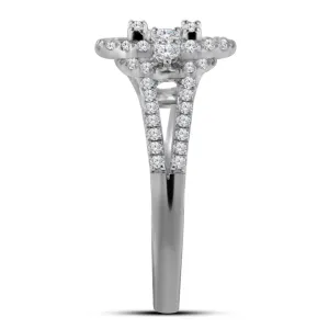 3/4CTW-DIA CLUSTER BRIDAL RING