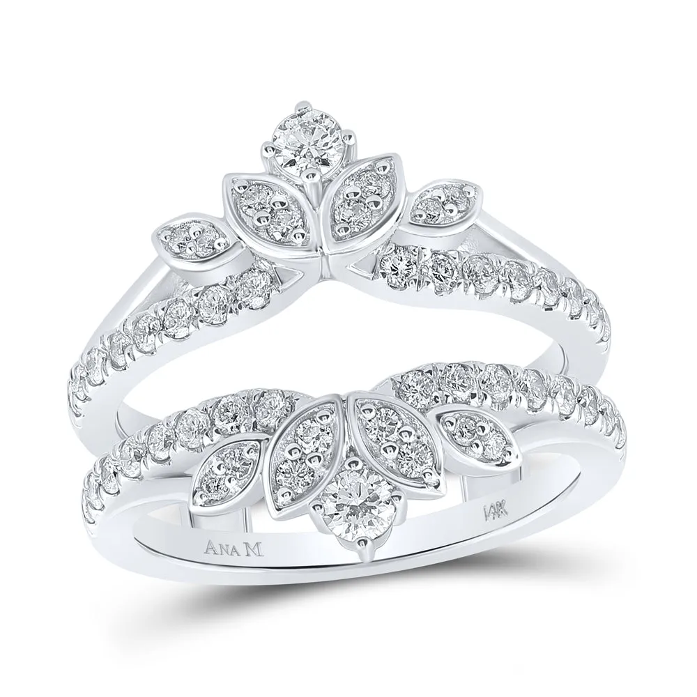 3/4CTW-DIA NK CROWN INSERT ENHANCER RING