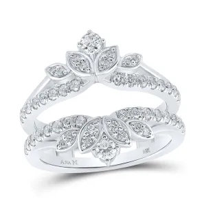 3/4CTW-DIA NK CROWN INSERT ENHANCER RING