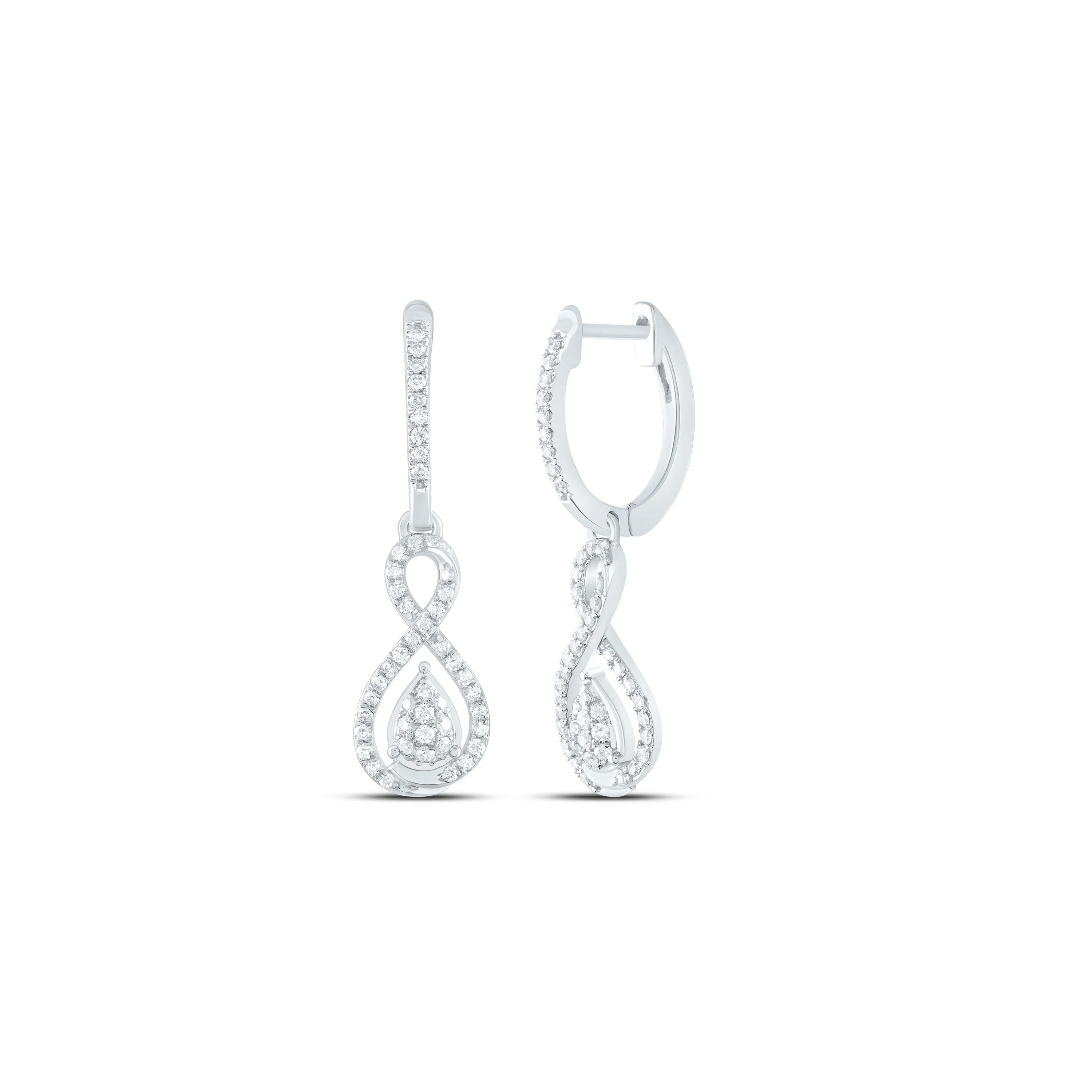 3/8 CT-DIAMOND CN DANGLING  EARRING