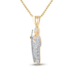 3/8CT-DIA P1P2 �ST. JUDE� MENS CHARM