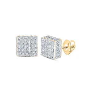 3/8CTW-DIA P3 GIFT SQUARE EARRING