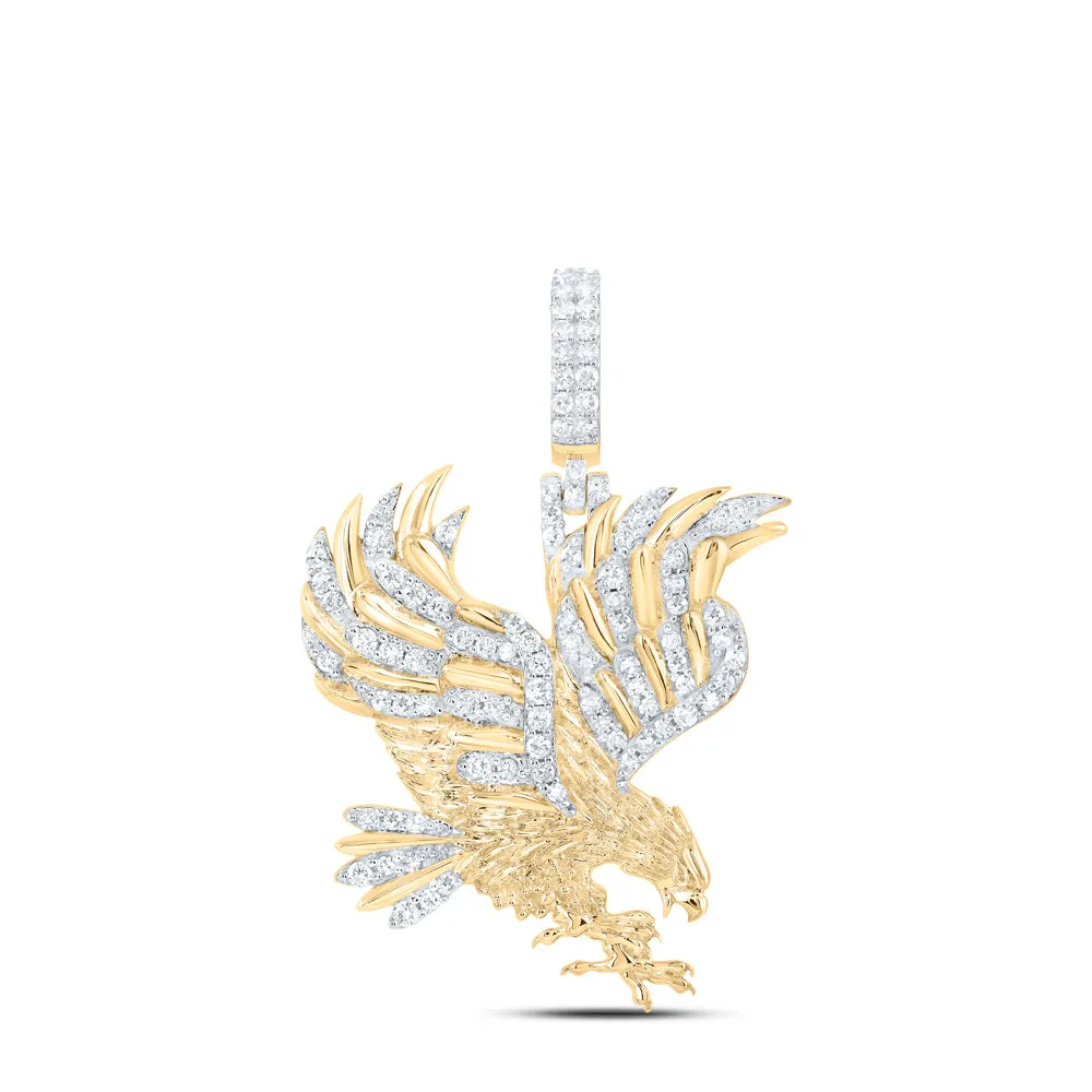 7/8CTW-DIA NK EAGLE MENS CHARM
