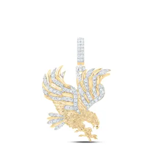 7/8CTW-DIA NK EAGLE MENS CHARM