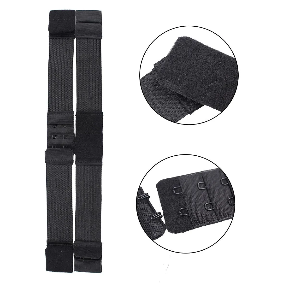 Adjustable Elastic Band for Wigs Making Straps with Hooks Black Elastic Wig Sewing Band to Hold Wigs Bra Making Sturdy