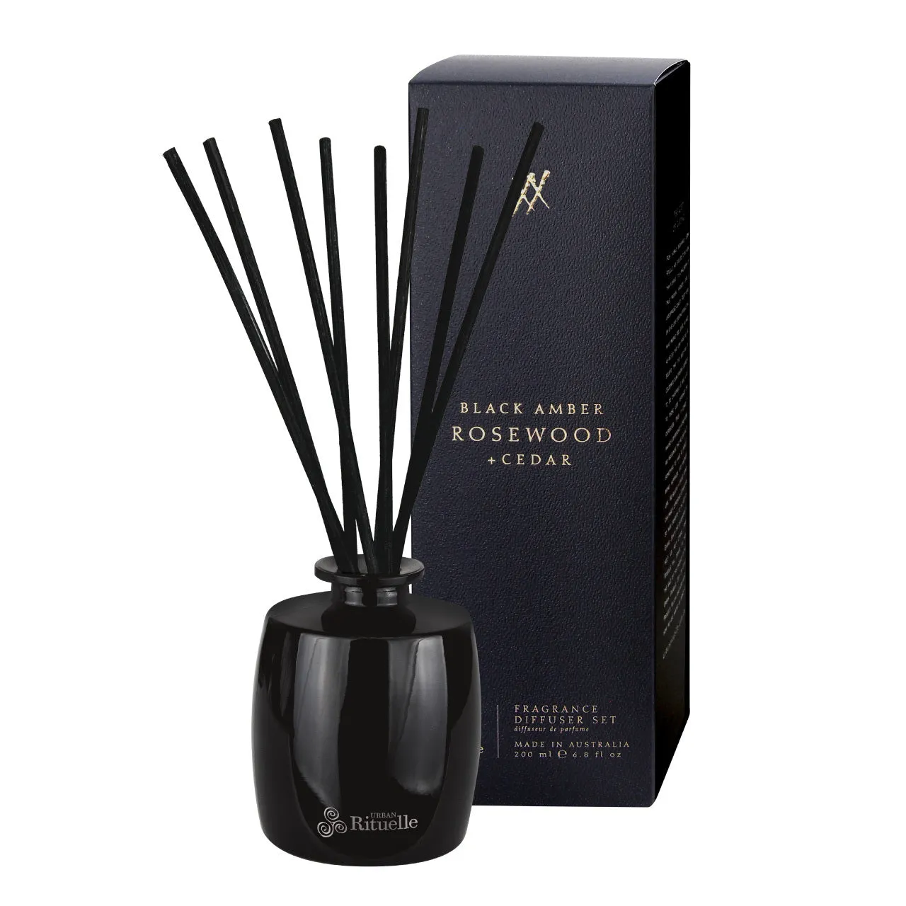 Alchemy Black Amber, Rosewood & Cedar Fragrance Diffuser Set