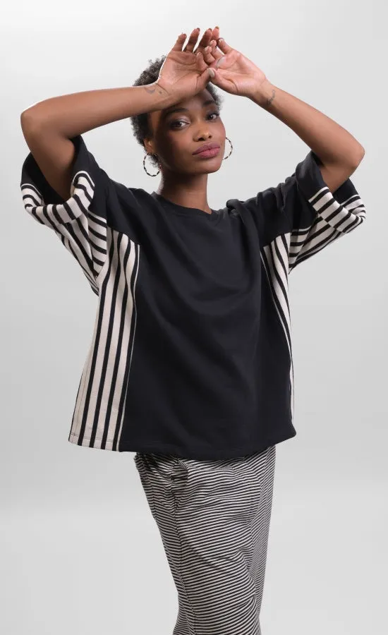 Alembika Urban Black/Stripes Panel Top