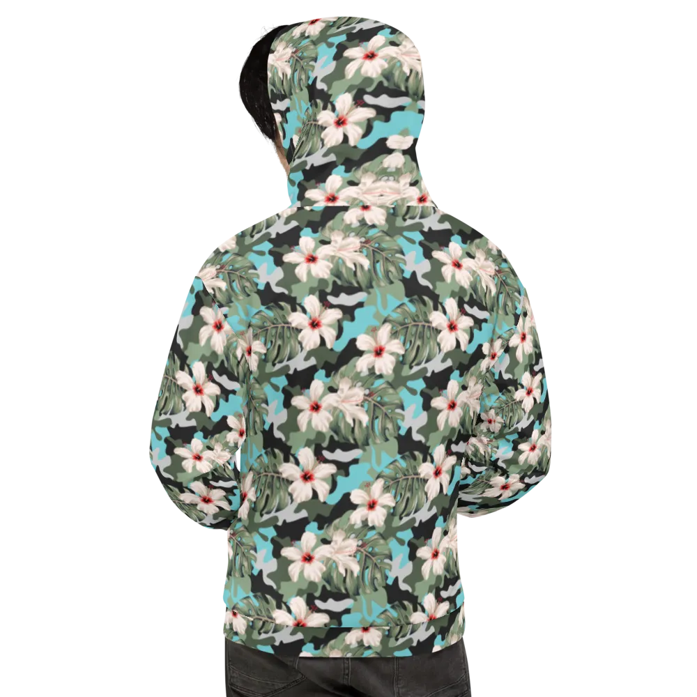 Aloha Tribe Camo Floral Unisex Hoodie
