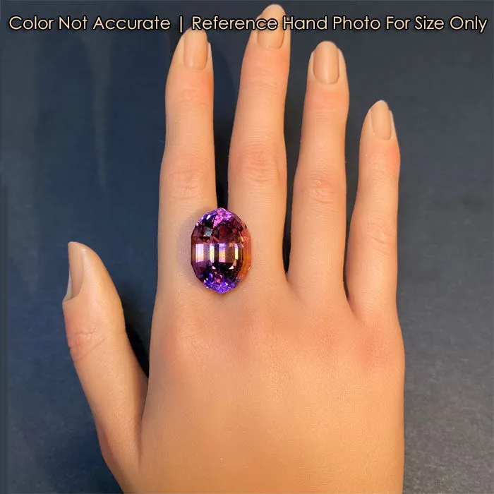 Angular Oval Cut Ametrine 33.65 Carats