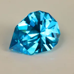 Angular Pear Shape Blue Zircon Gemstone 5.03 Carats (BOUGHT BY SALVADOR)