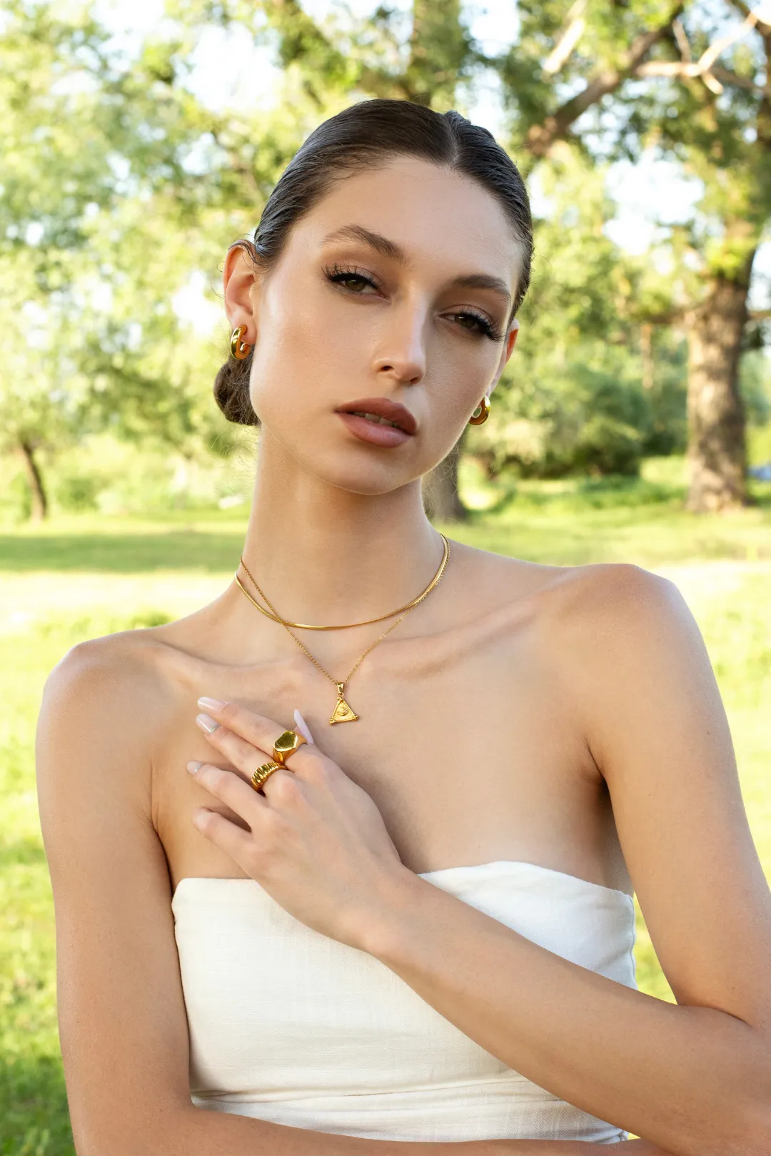 Annabelle Gold Heart Signet Ring