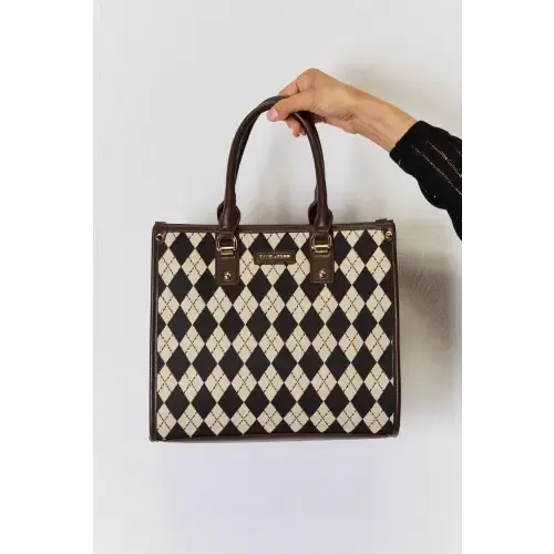 Argyle Leather Tote Bag