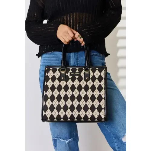 Argyle Leather Tote Bag