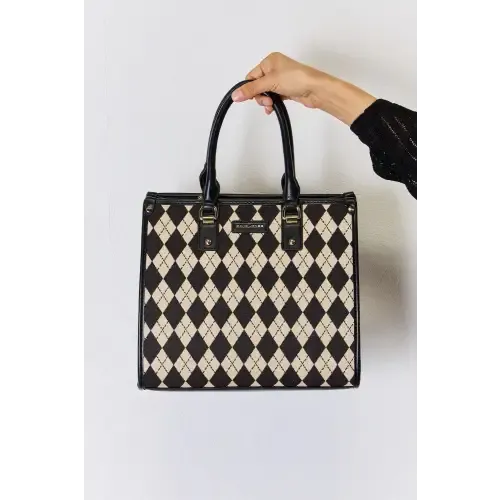 Argyle Leather Tote Bag