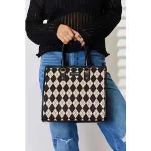 Argyle Leather Tote Bag