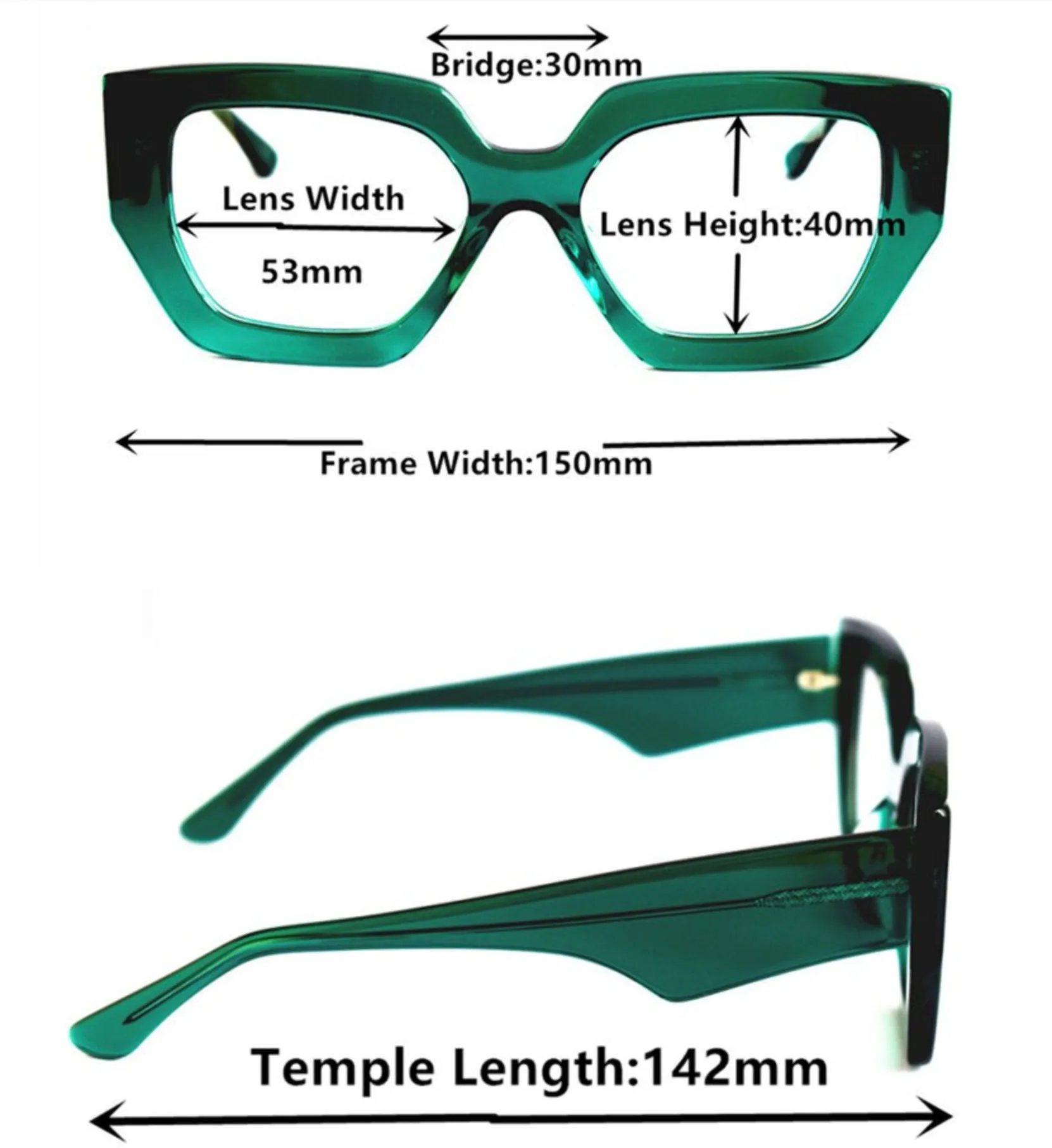 Armazón Angular Vintage Cat Eye Acetato Italiano Gafas Ópticas para Graduar Avery