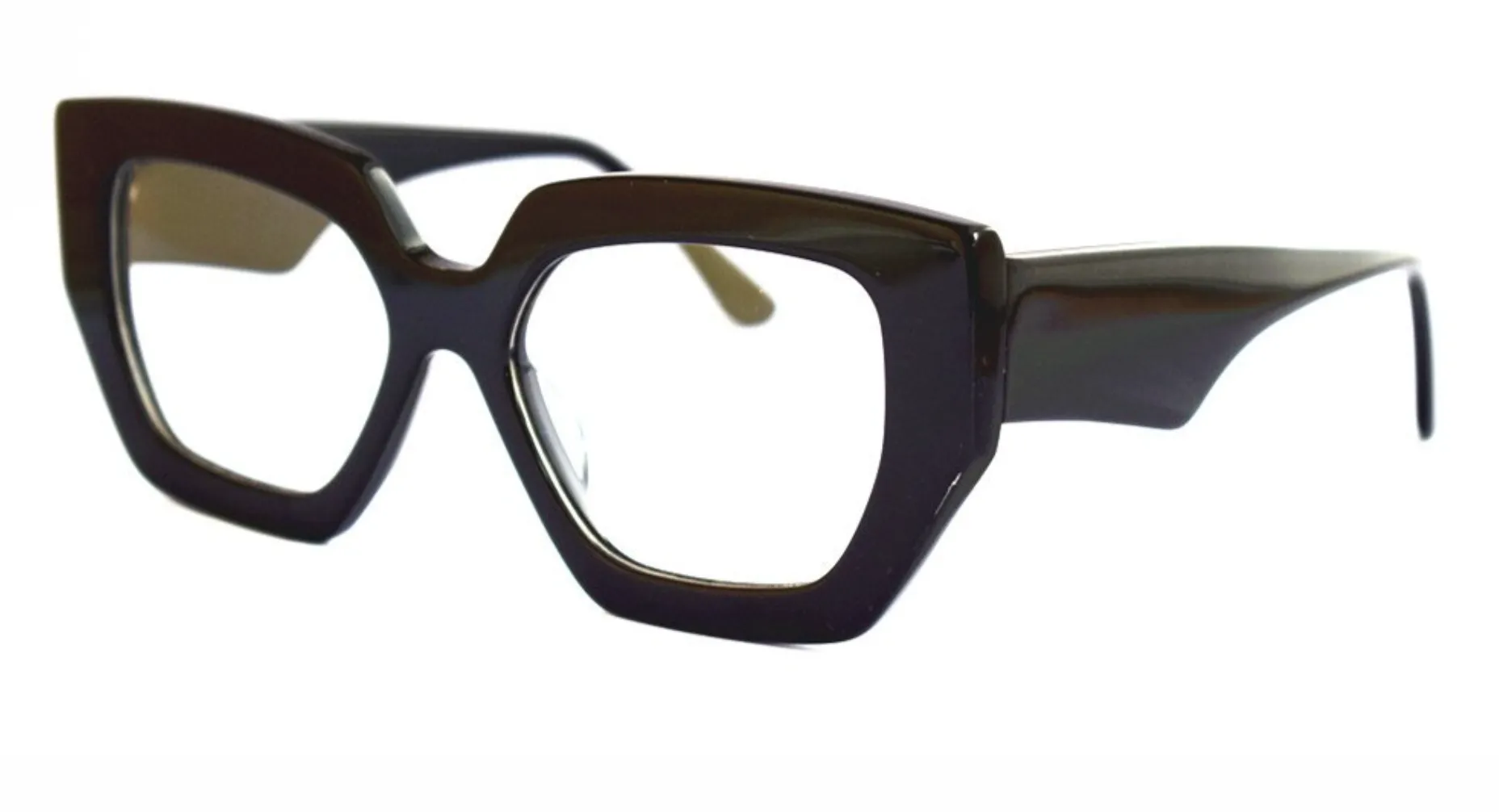 Armazón Angular Vintage Cat Eye Acetato Italiano Gafas Ópticas para Graduar Avery