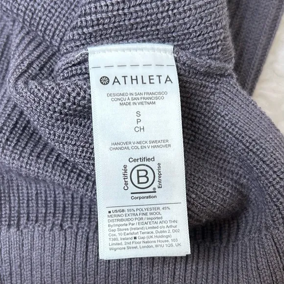 Athleta Hanover Refined V-Neck Sweater In Dusk Violet