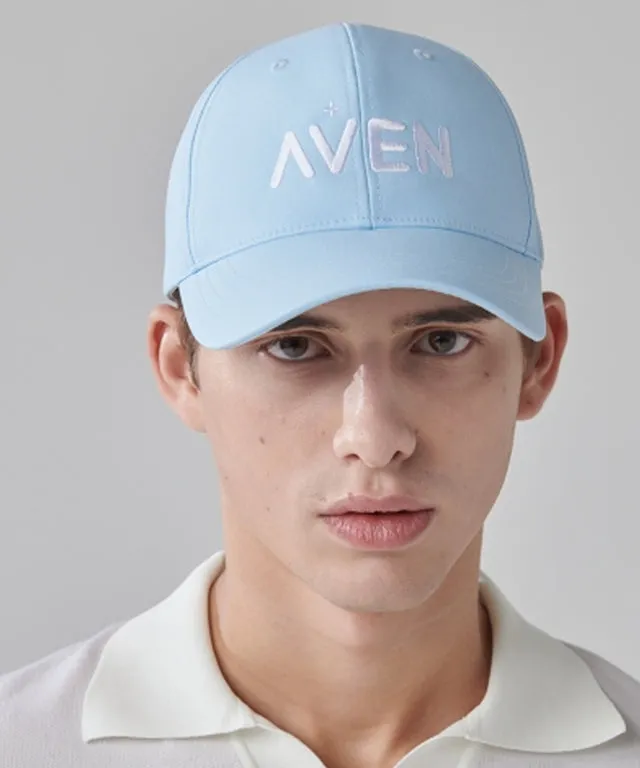 AVEN Bold Letter Logo Embroidered Ball Cap - Sky Blue