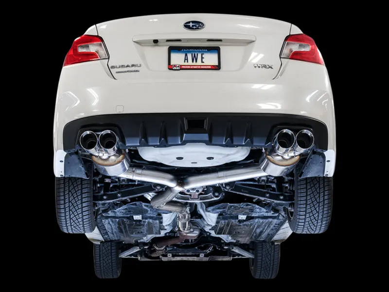 AWE Tuning 2015  Subaru WRX VA Sedan Touring Edition Exhaust - Chrome Silver Tips (102mm)